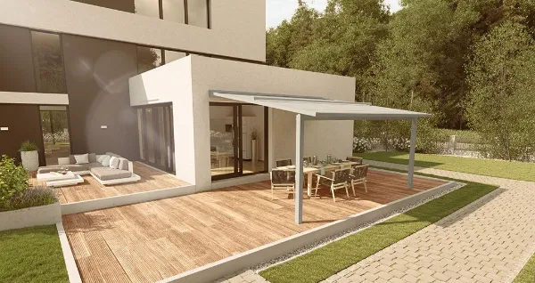 Große Pergola Markise für die Terrasse